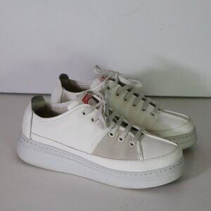 Camper Runner Up Logo Patch Sneakers Size 36 US 6 White Leather